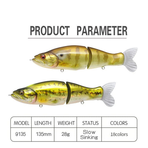 kit de leurres articulés max-swimbait 13.5cm