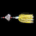 Leurre "Spinner Bait" avec jupe en caoutchouc et double palette